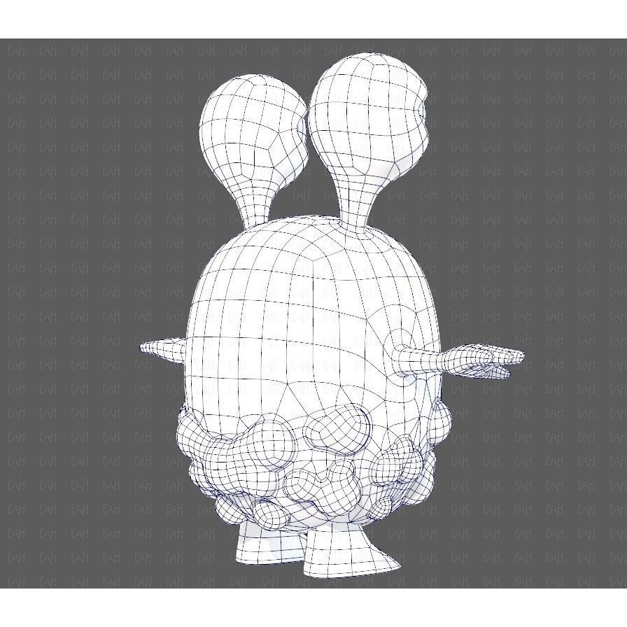 Monster V08 3D Model – Low Poly Cartoon Character for Animation - View 14
