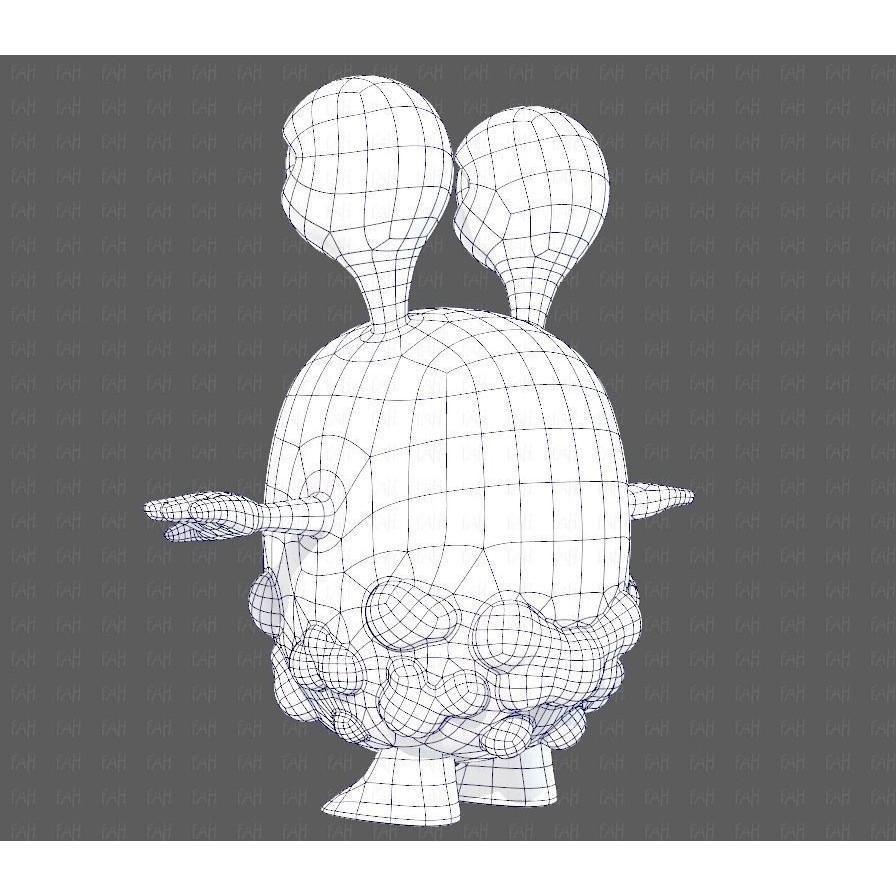 Monster V08 3D Model – Low Poly Cartoon Character for Animation - View 16