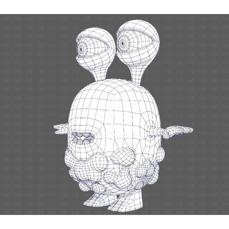 Monster V08 3D Model – Low Poly Cartoon Character for Animation - View 18