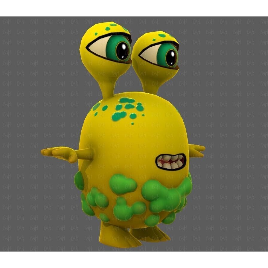 Monster V08 3D Model – Low Poly Cartoon Character for Animation - View 20