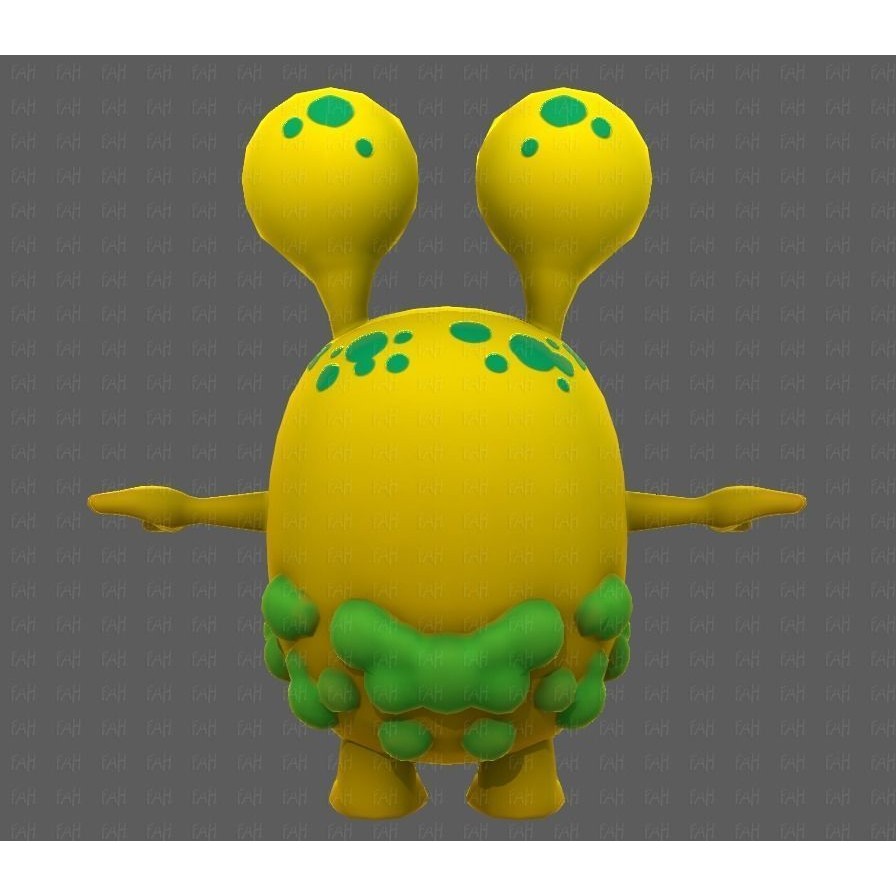 Monster V08 3D Model – Low Poly Cartoon Character for Animation - View 23