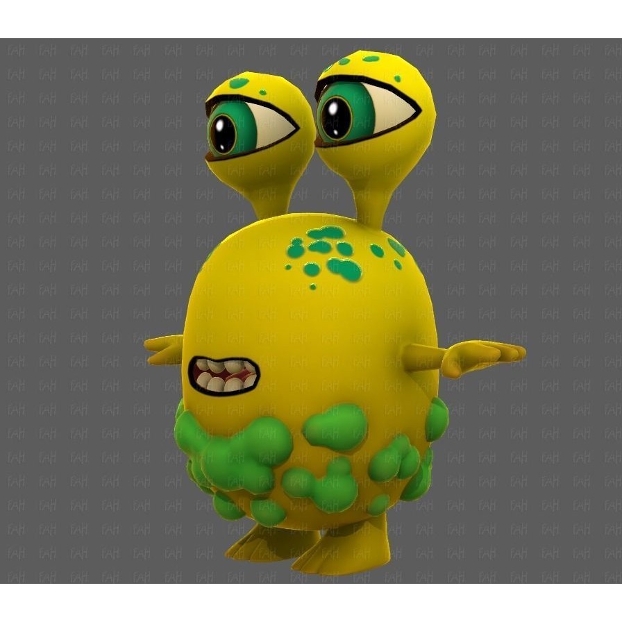 Monster V08 3D Model – Low Poly Cartoon Character for Animation - View 26