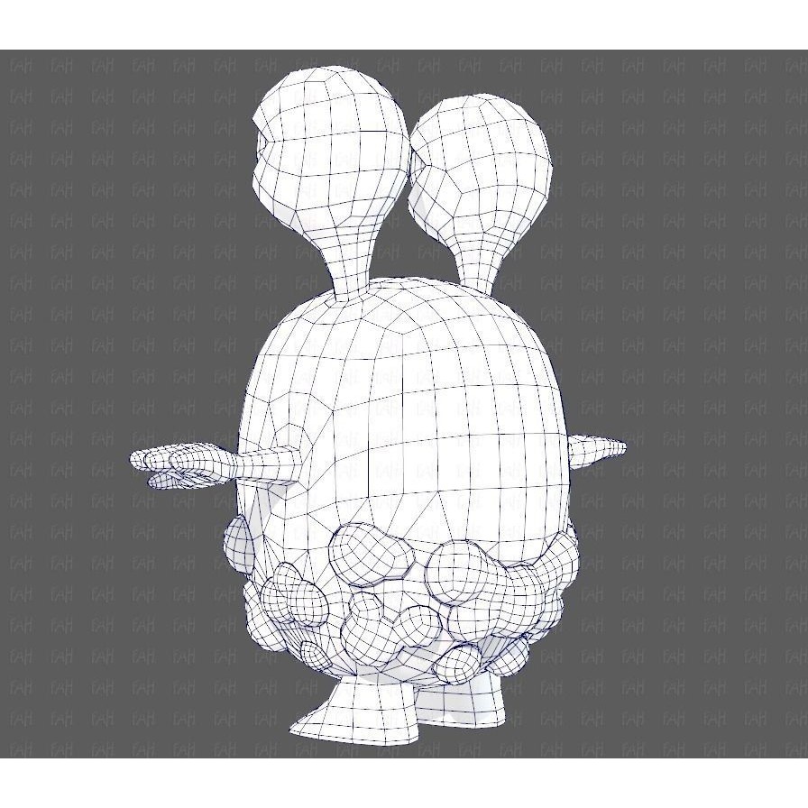 Monster V08 3D Model – Low Poly Cartoon Character for Animation - View 32