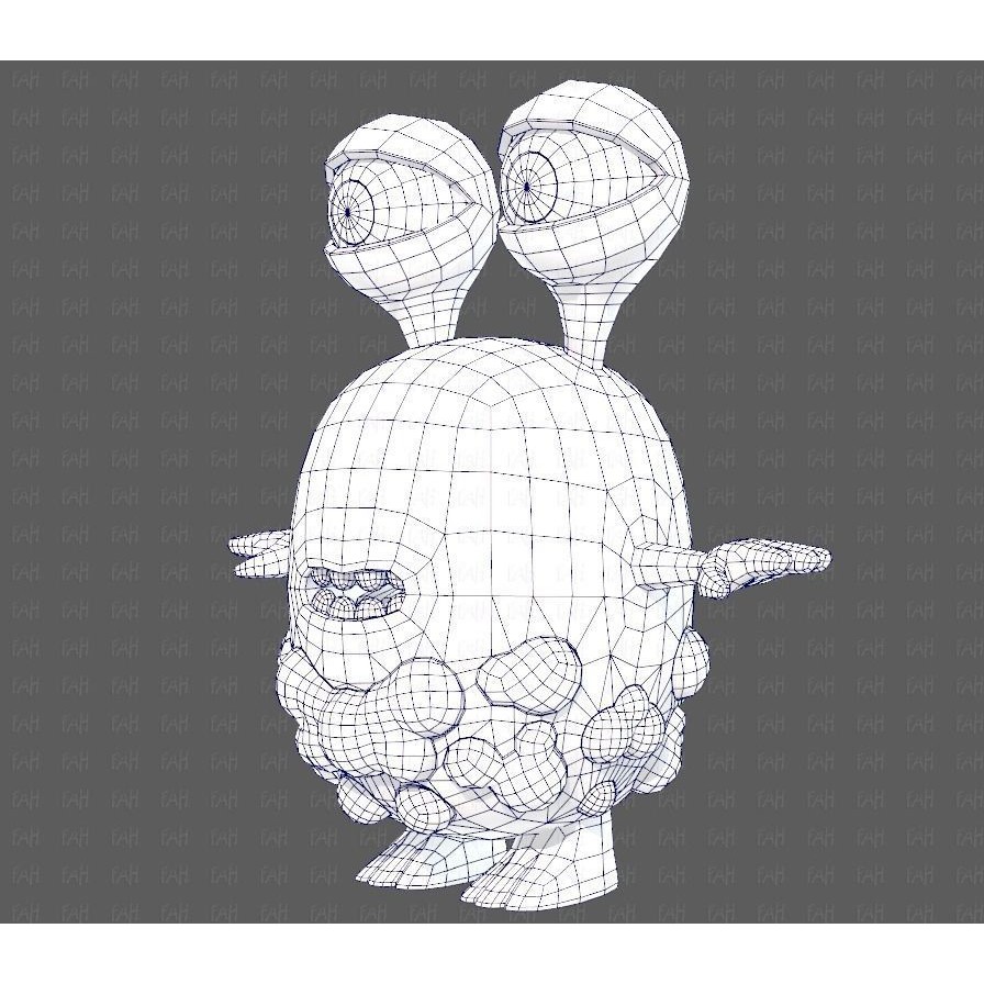 Monster V08 3D Model – Low Poly Cartoon Character for Animation - View 34