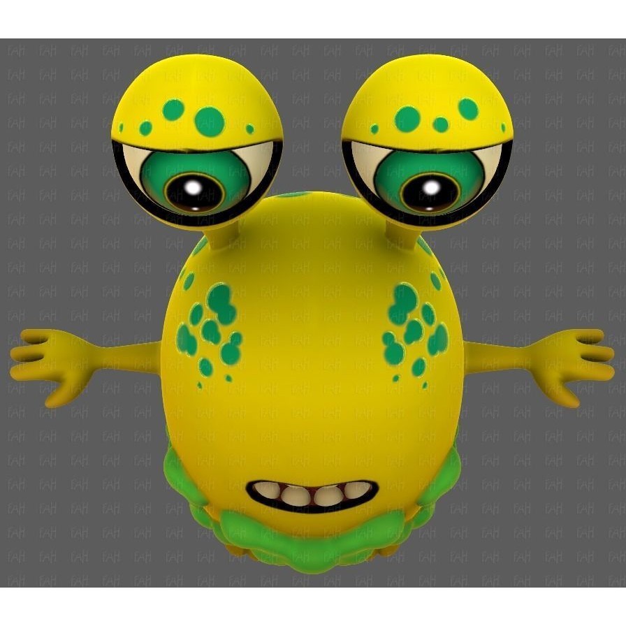 Monster V08 3D Model – Low Poly Cartoon Character for Animation - View 35