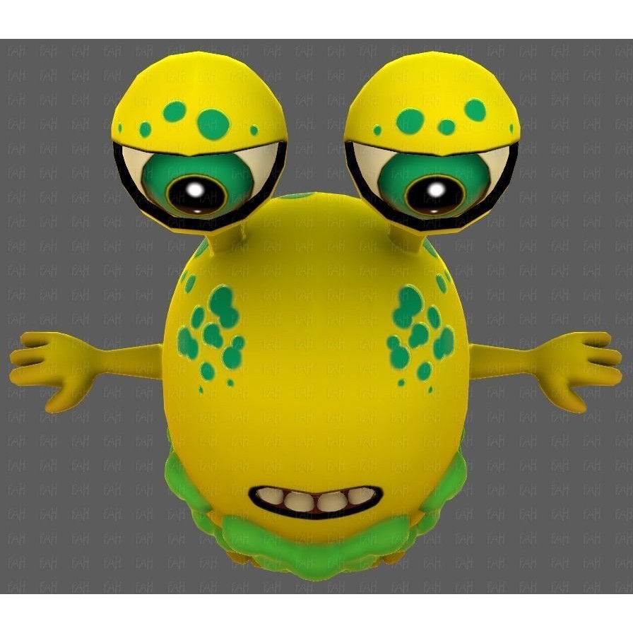 Monster V08 3D Model – Low Poly Cartoon Character for Animation - View 37