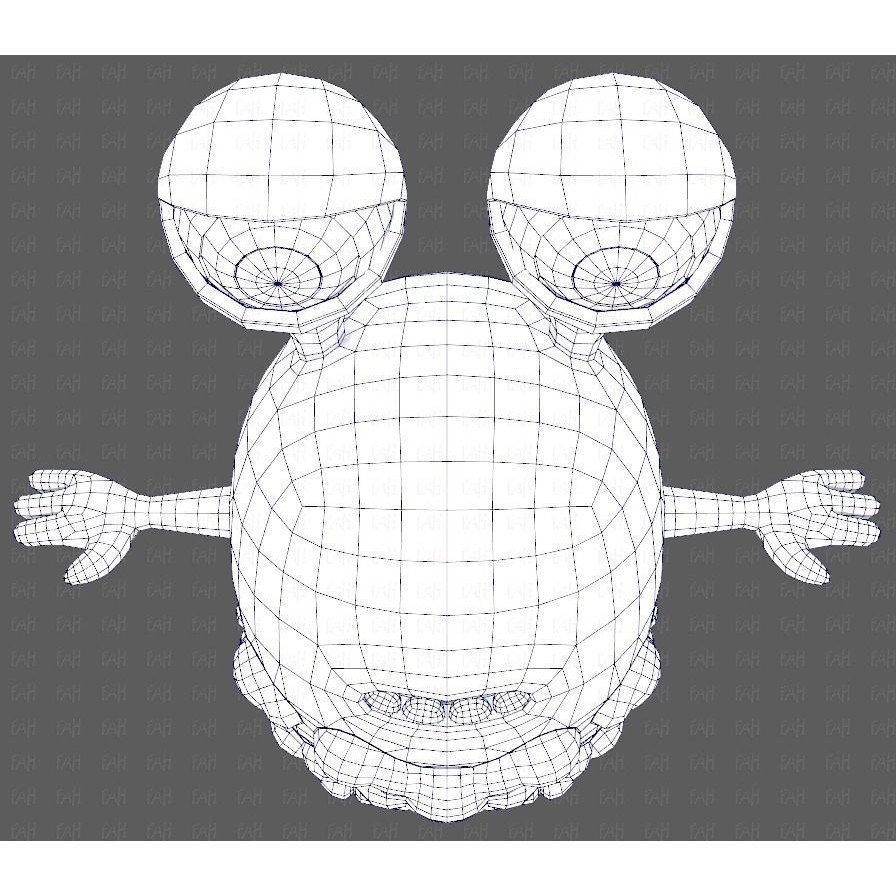 Monster V08 3D Model – Low Poly Cartoon Character for Animation - View 38