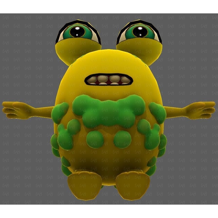 Monster V08 3D Model – Low Poly Cartoon Character for Animation - View 41