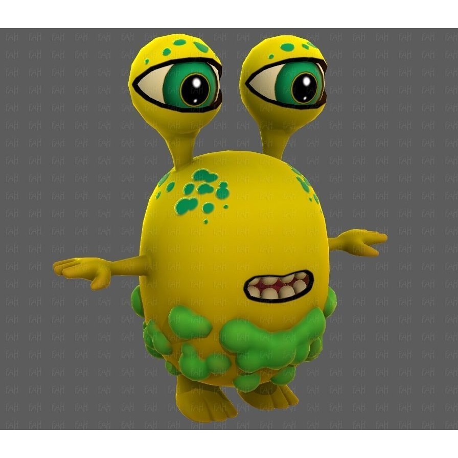 Monster V08 3D Model – Low Poly Cartoon Character for Animation - View 45