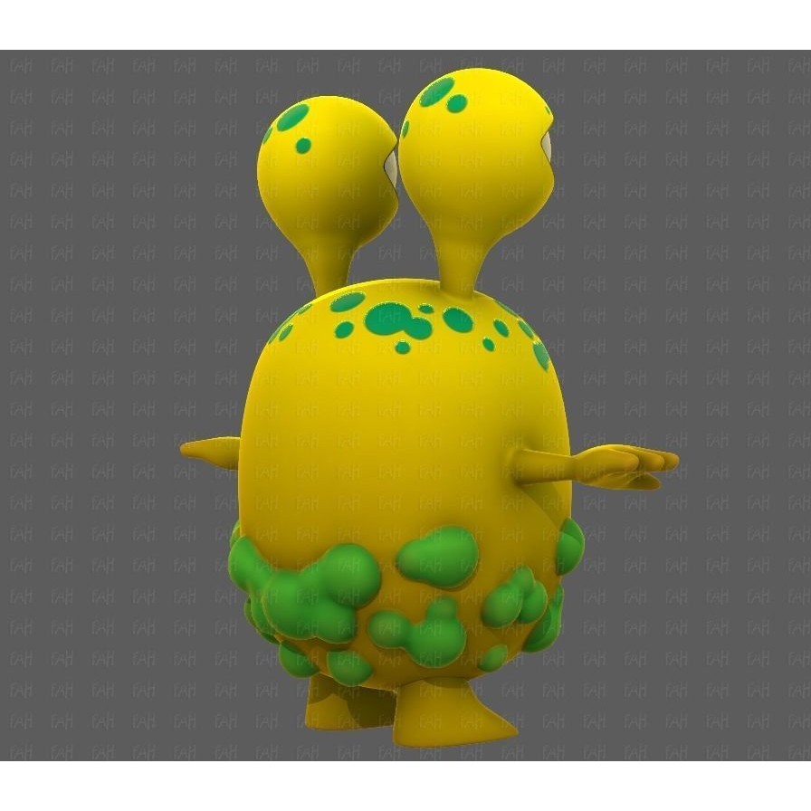 Monster V08 3D Model – Low Poly Cartoon Character for Animation - View 6