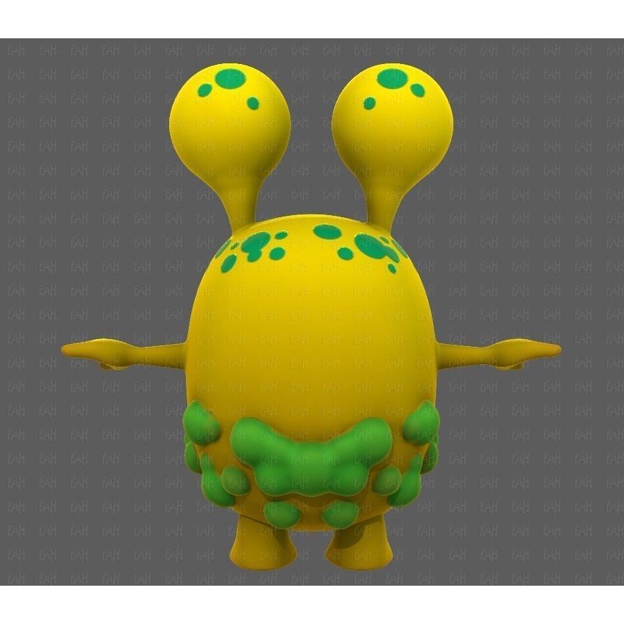 Monster V08 3D Model – Low Poly Cartoon Character for Animation - View 7