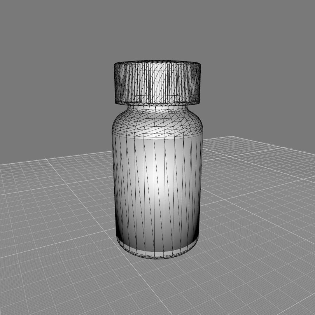 Plastic Pill Packer 3D Model – PBR Nutritional Supplement Bottle, FBX, Blender
