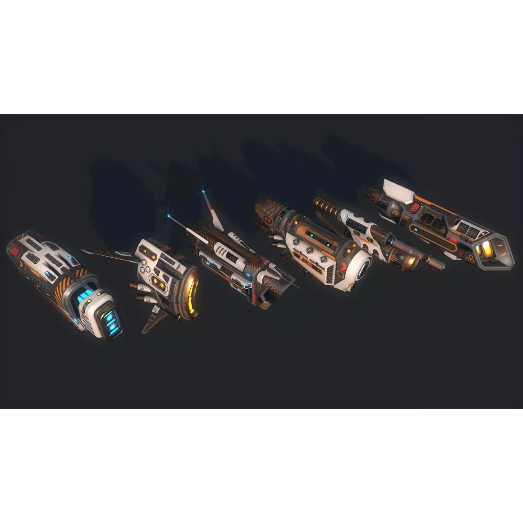 Spacecraft Engine 3D Model – Low Poly Game Ready Asset, FBX - View 7