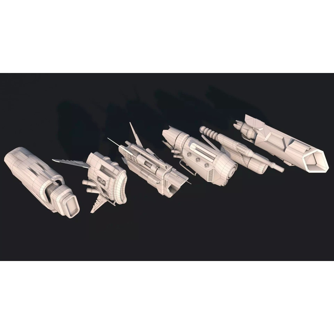 Spacecraft Engine 3D Model – Low Poly Game Ready Asset, FBX - View 8