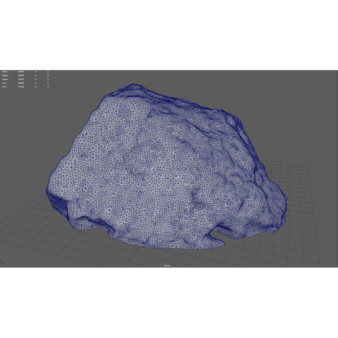 Moss Rock 3D Model – Low Poly Game Asset, PBR Textures, Multiple Formats - View 5
