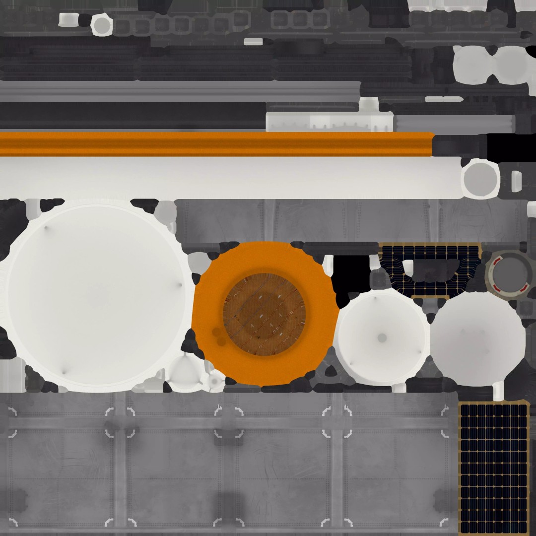 Communication Satellite 3D Model – Low Poly Rigged Asset, FBX, Blender - View 15