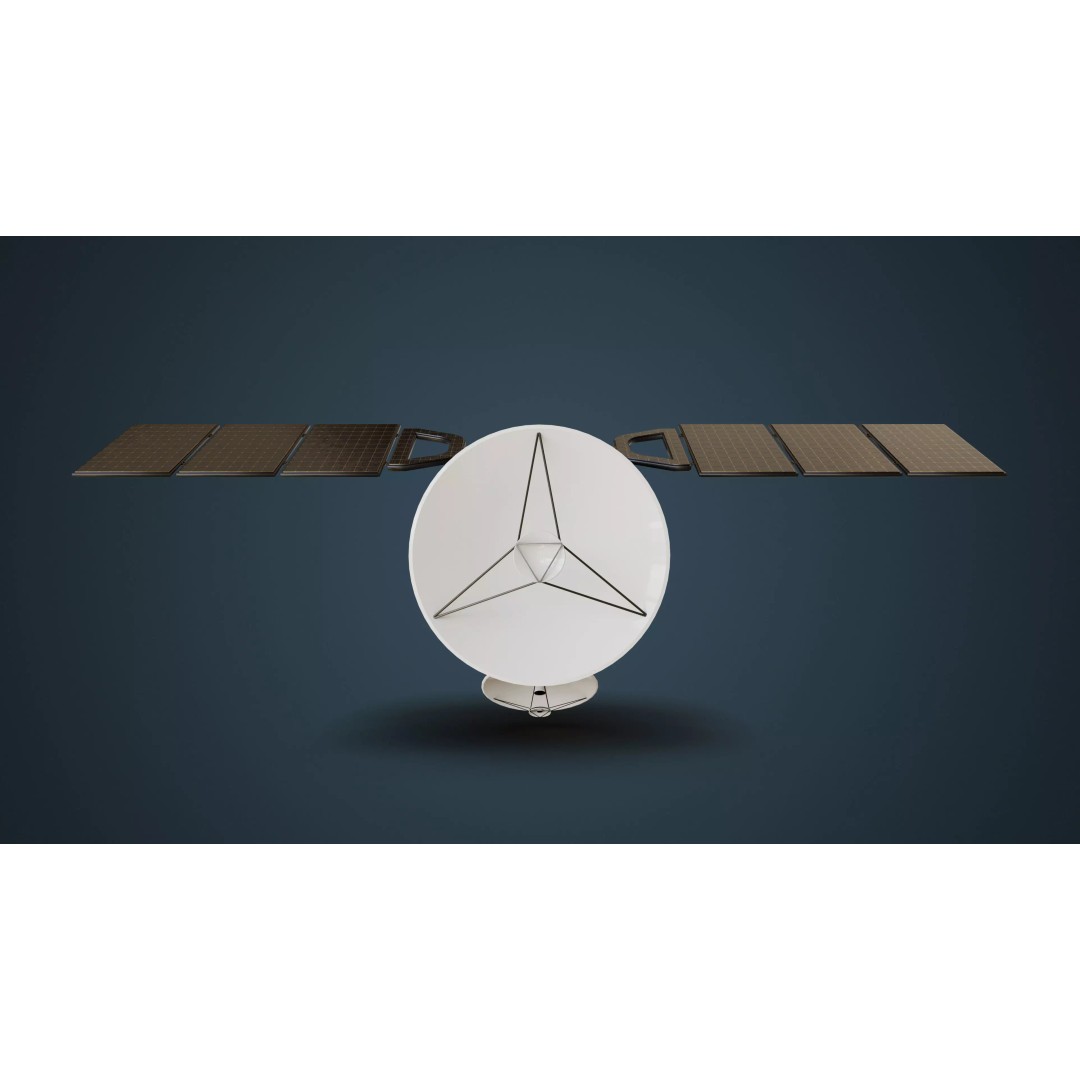 Communication Satellite 3D Model – Low Poly Rigged Asset, FBX, Blender - View 7