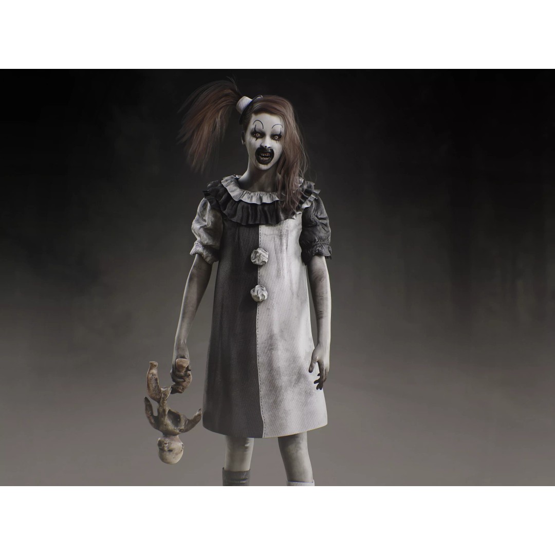 Little Pale Girl 3D Model – Low Poly Rigged Character, FBX, Blender - View 3