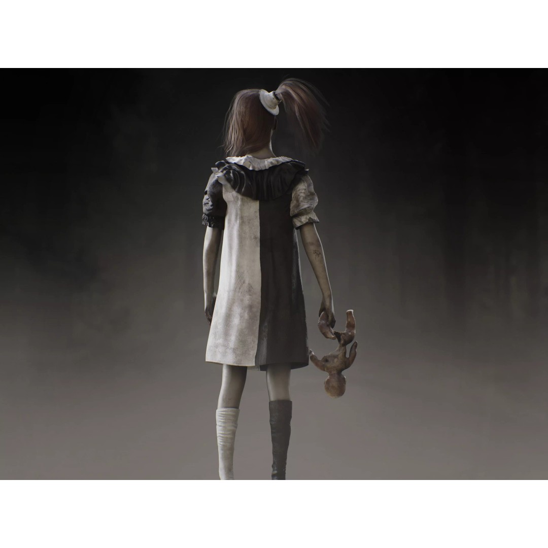 Little Pale Girl 3D Model – Low Poly Rigged Character, FBX, Blender - View 5