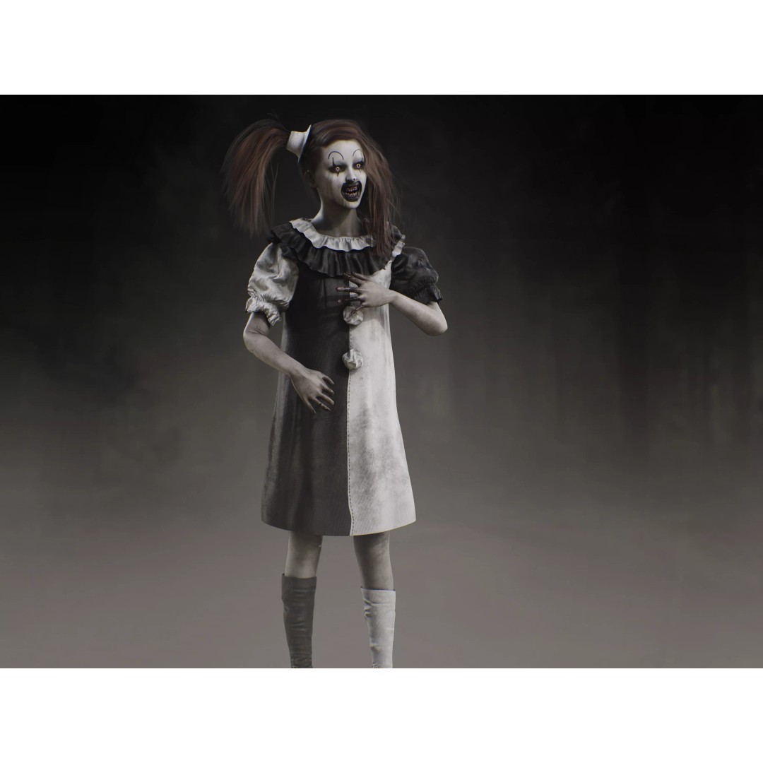 Little Pale Girl 3D Model – Low Poly Rigged Character, FBX, Blender - View 6