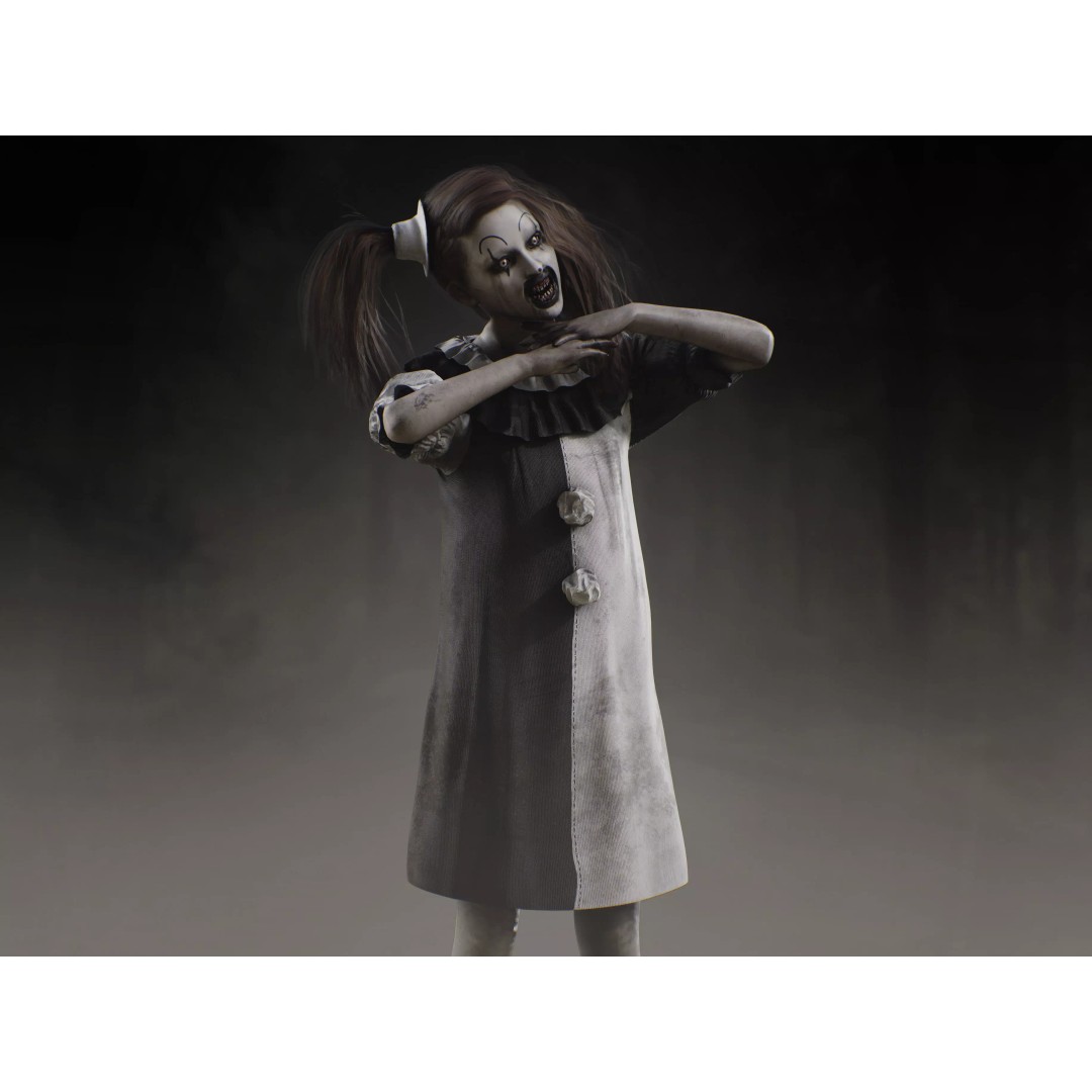 Little Pale Girl 3D Model – Low Poly Rigged Character, FBX, Blender - View 8