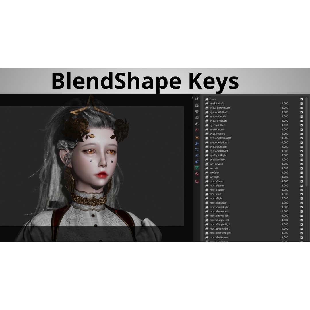 Banshee Girl 3D Model – Low Poly Game Character, Rigged, FBX - View 11