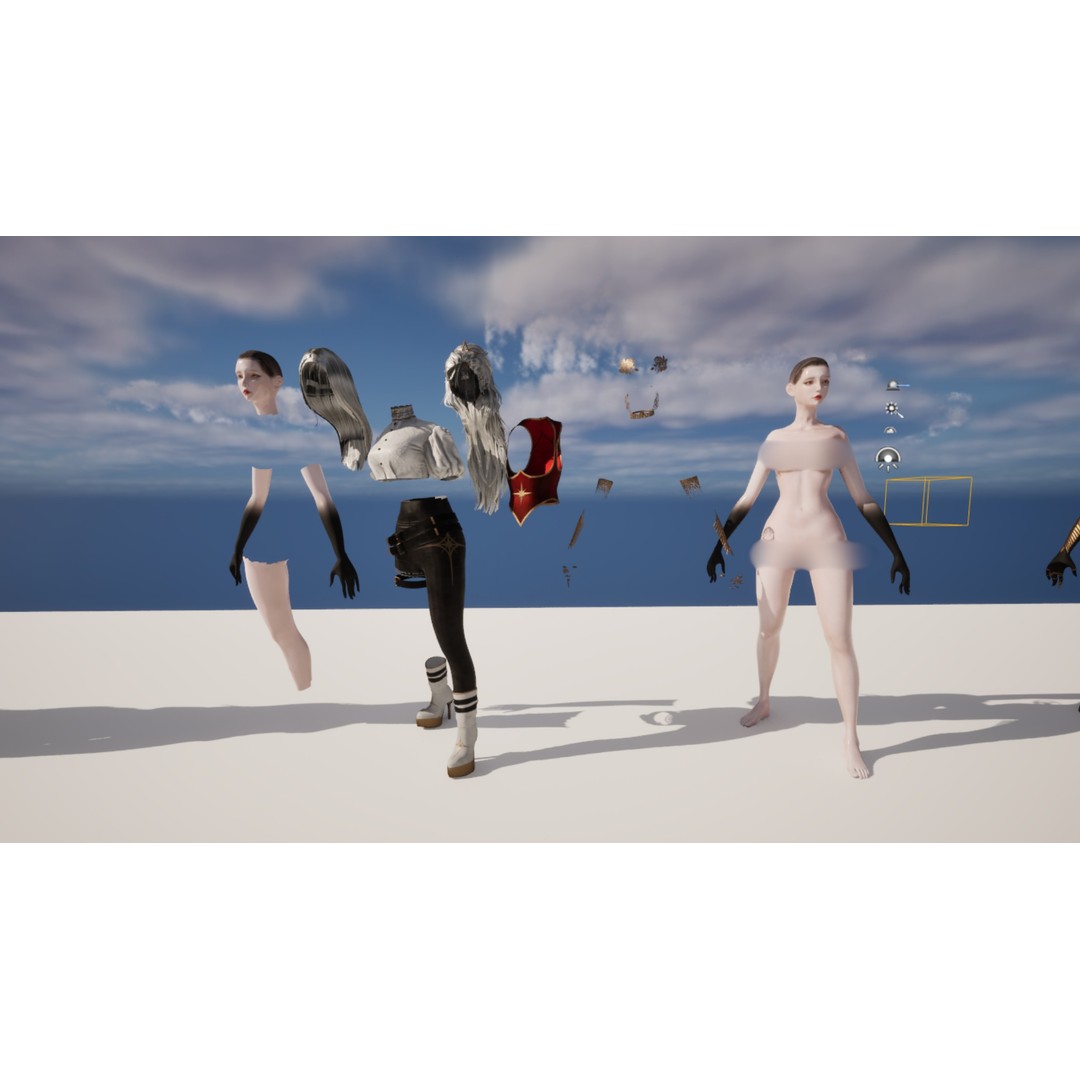 Banshee Girl 3D Model – Low Poly Game Character, Rigged, FBX - View 15