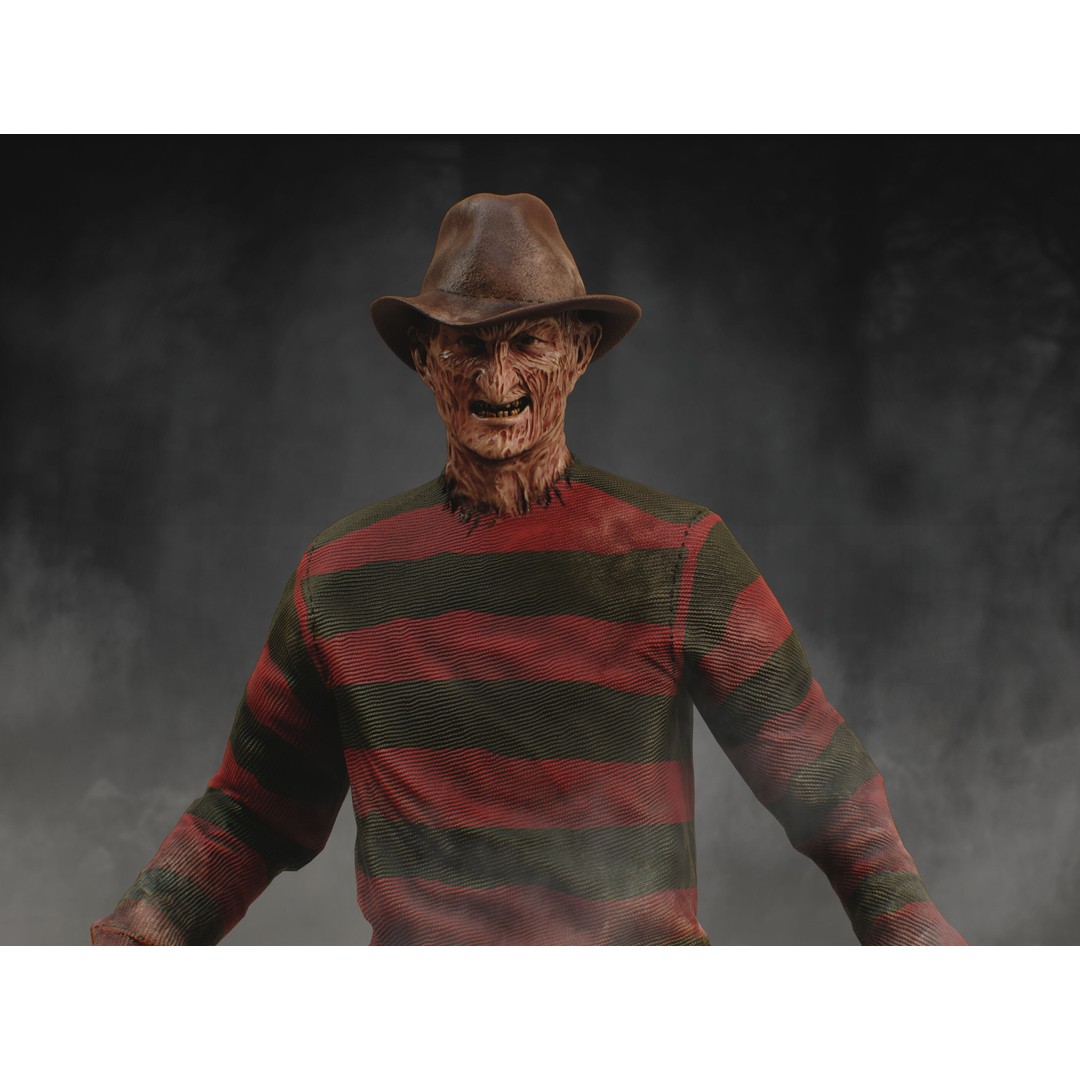 Freddy Krueger 3D Model – Low Poly Character with Rigging, FBX - View 10