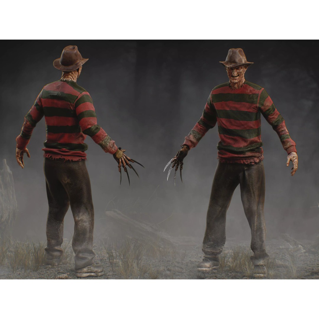 Freddy Krueger 3D Model – Low Poly Character with Rigging, FBX - View 2