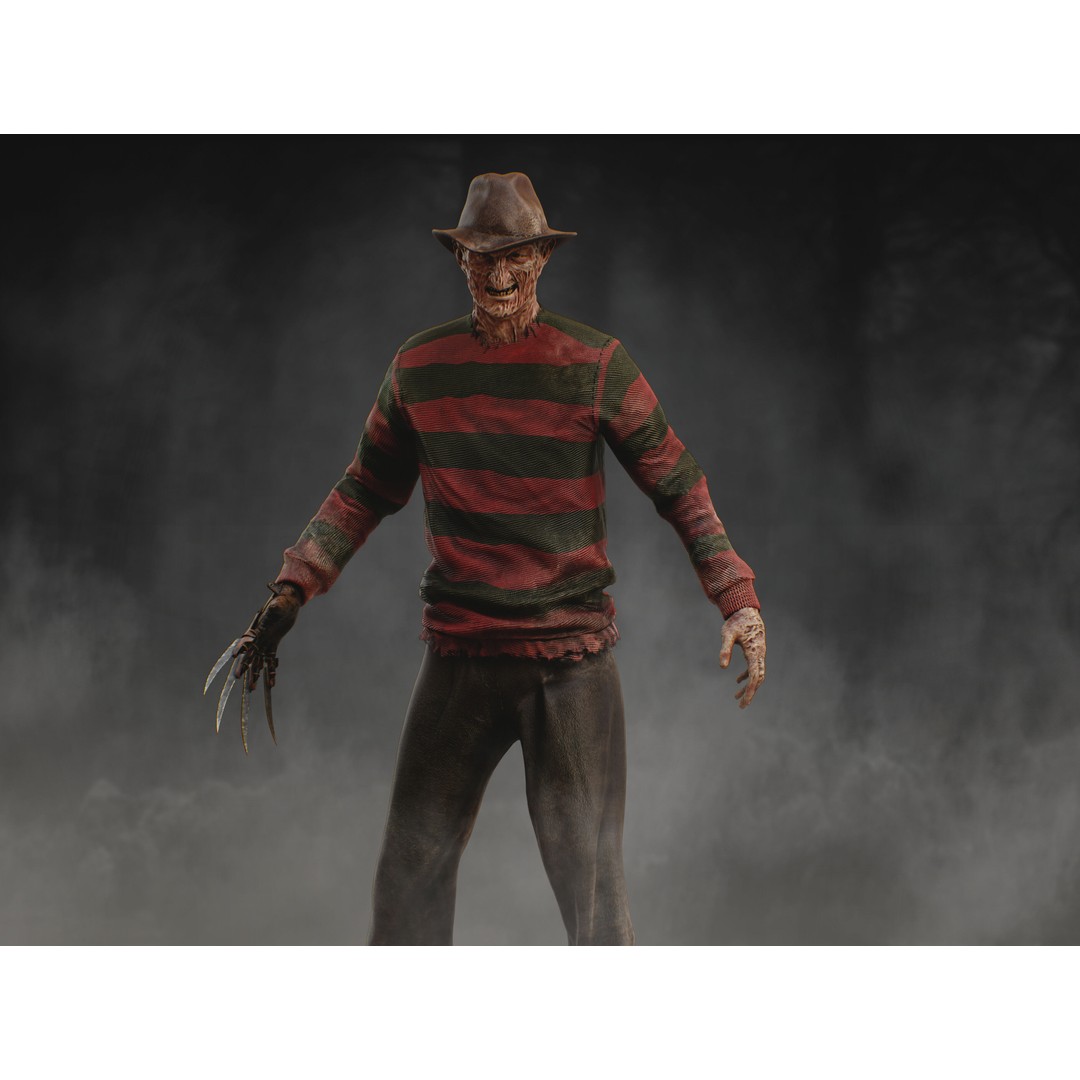 Freddy Krueger 3D Model – Low Poly Character with Rigging, FBX - View 4