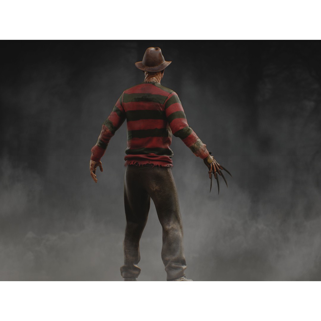 Freddy Krueger 3D Model – Low Poly Character with Rigging, FBX - View 5