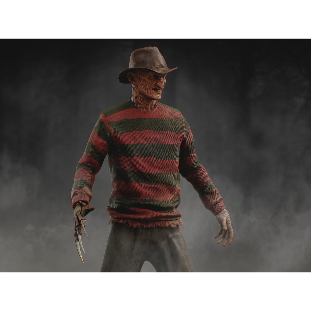 Freddy Krueger 3D Model – Low Poly Character with Rigging, FBX - View 7