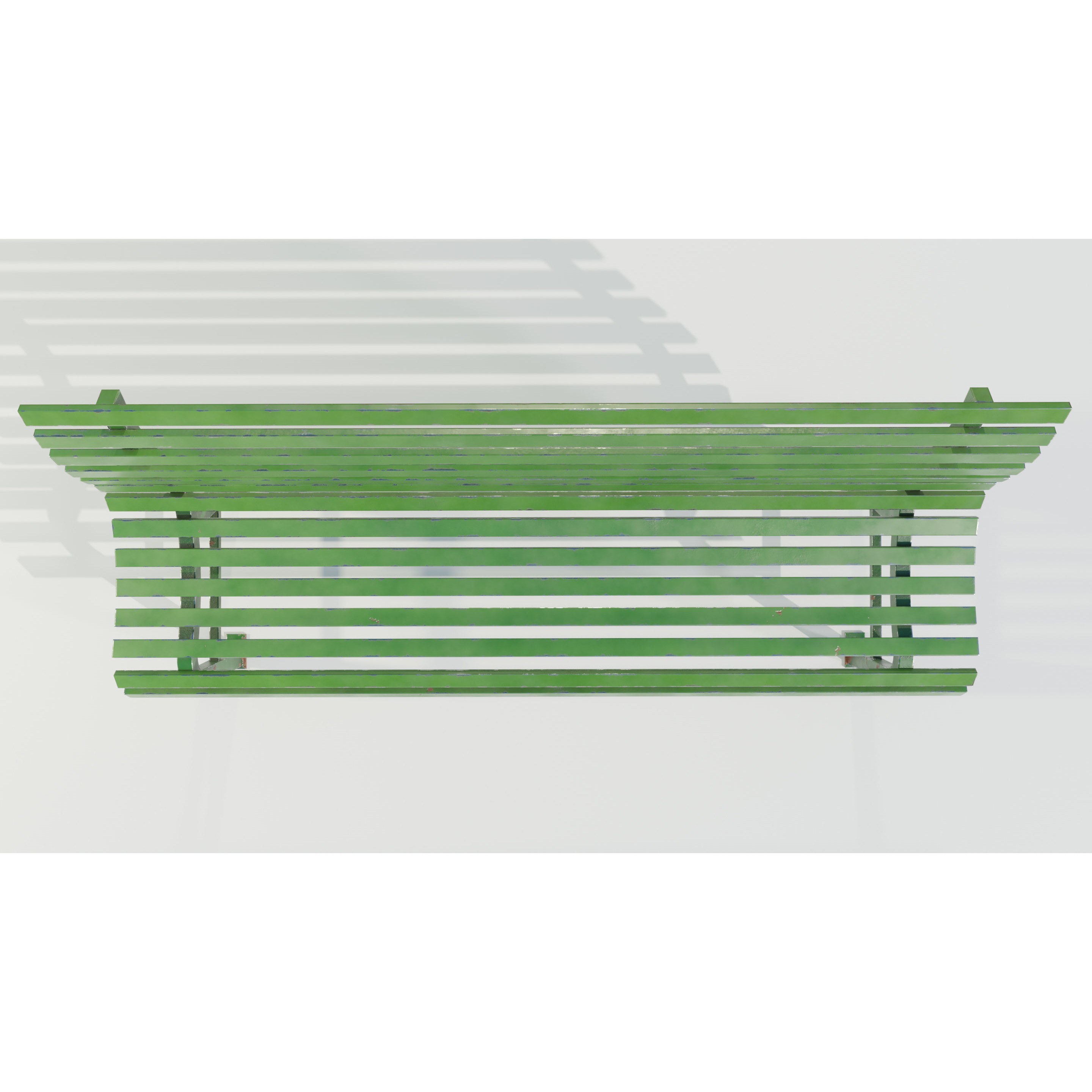 Aged Metal Bench - Low-Poly Game-Ready 3D Model - View 11