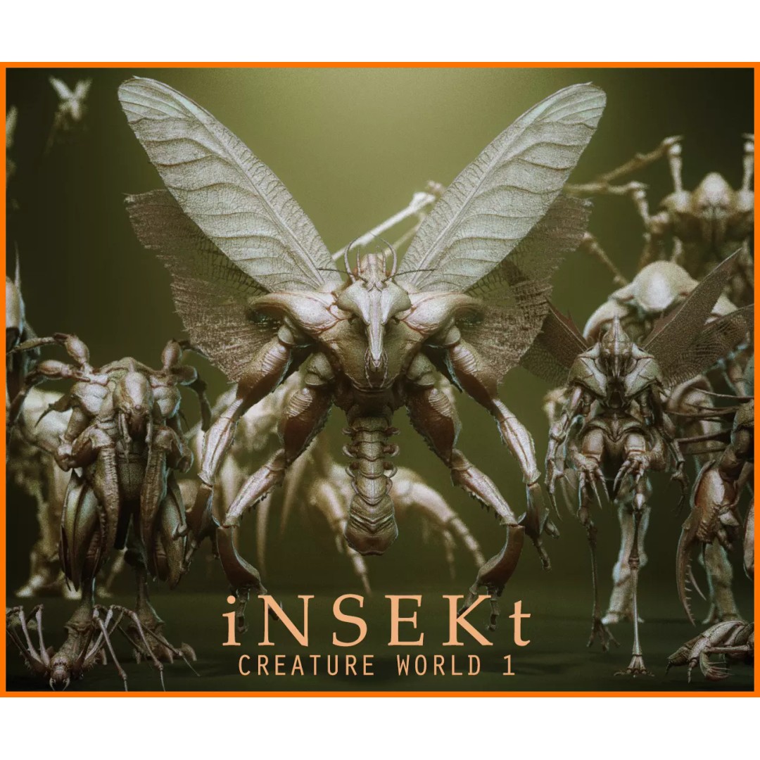 iNSEKt 3D Model – High Poly Creature Parts Kitbash for Zbrush - View 2