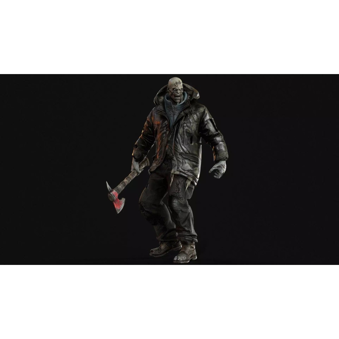 Zombie Juggernaut 3D Model – Low Poly Rigged Character for Games - View 11