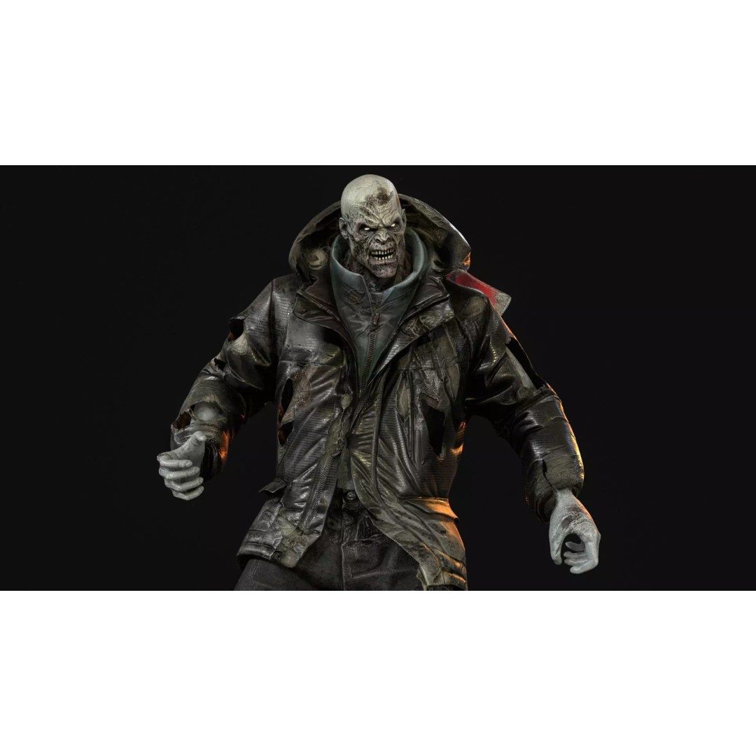 Zombie Juggernaut 3D Model – Low Poly Rigged Character for Games - View 13