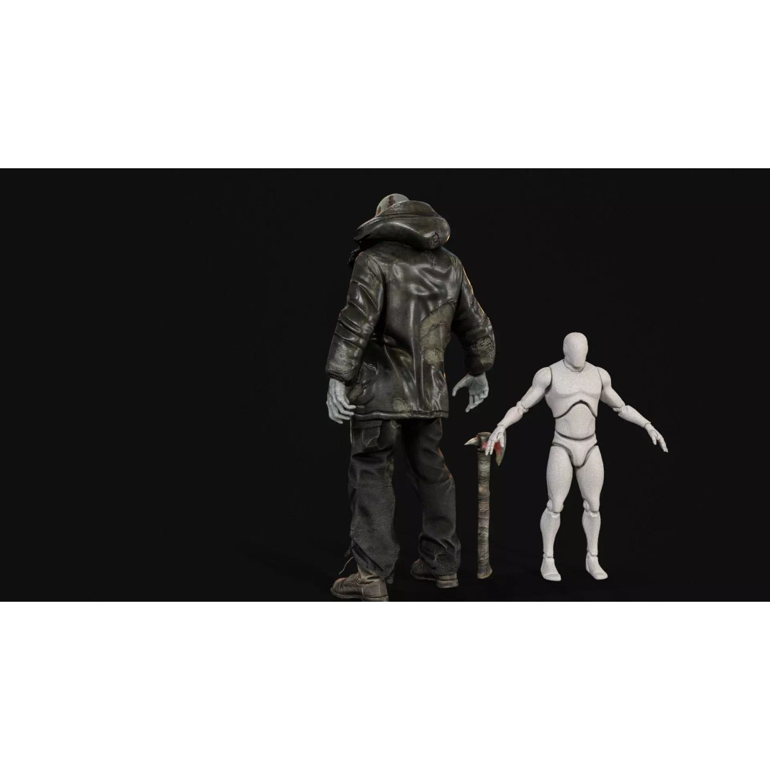 Zombie Juggernaut 3D Model – Low Poly Rigged Character for Games - View 14