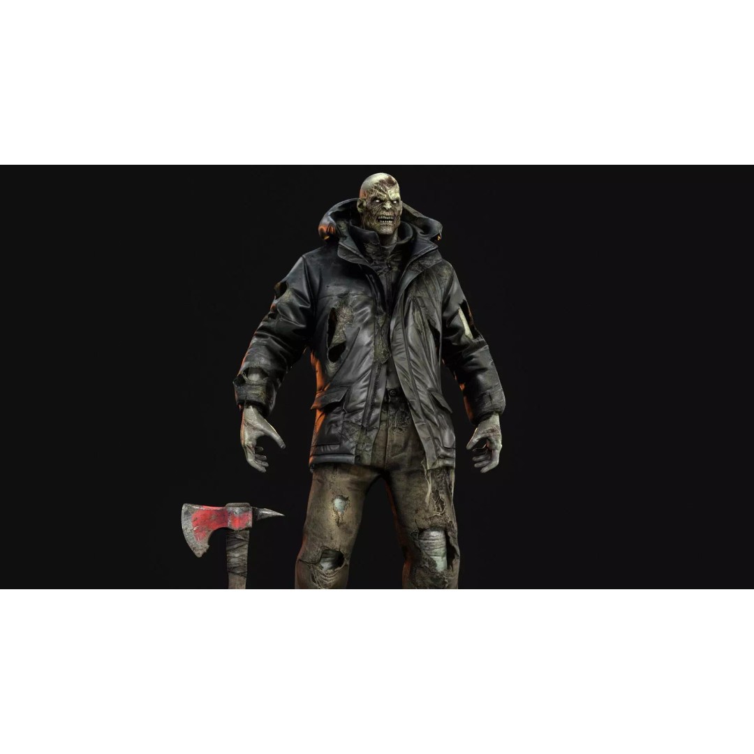 Zombie Juggernaut 3D Model – Low Poly Rigged Character for Games - View 18