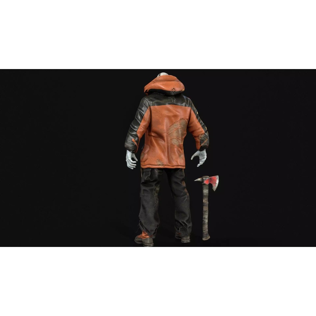 Zombie Juggernaut 3D Model – Low Poly Rigged Character for Games - View 19
