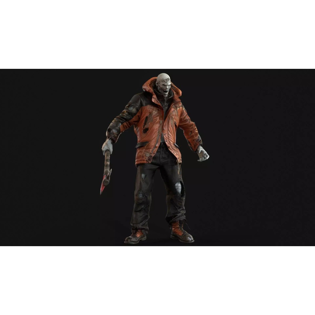 Zombie Juggernaut 3D Model – Low Poly Rigged Character for Games - View 20