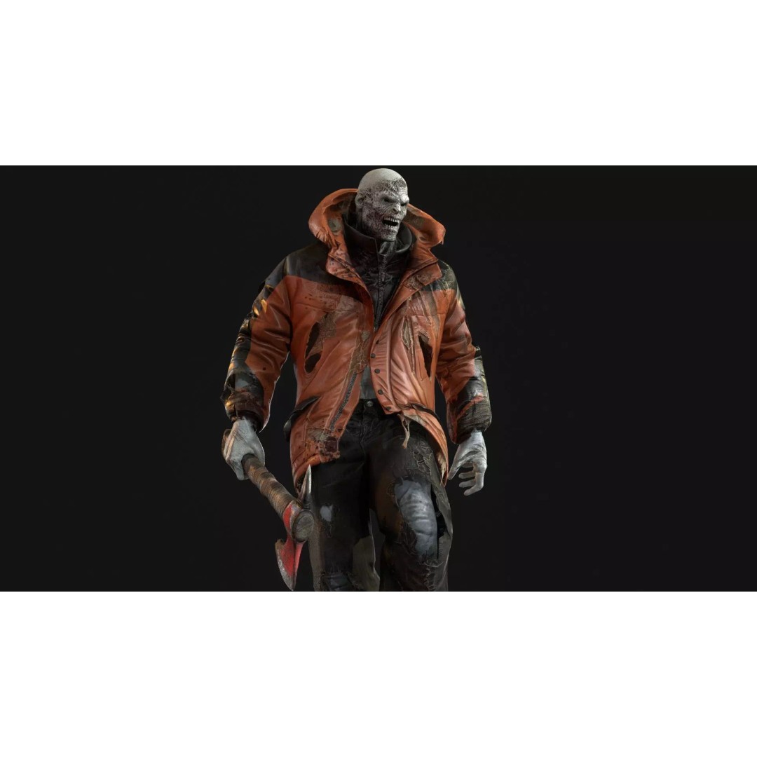 Zombie Juggernaut 3D Model – Low Poly Rigged Character for Games - View 21