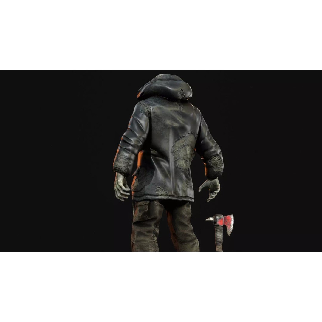 Zombie Juggernaut 3D Model – Low Poly Rigged Character for Games - View 23