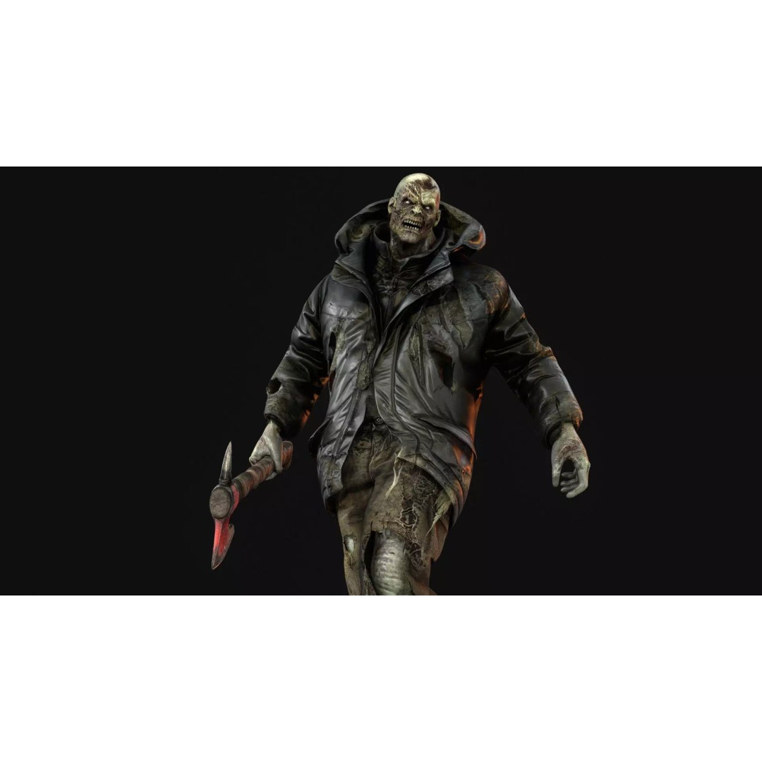 Zombie Juggernaut 3D Model – Low Poly Rigged Character for Games - View 24