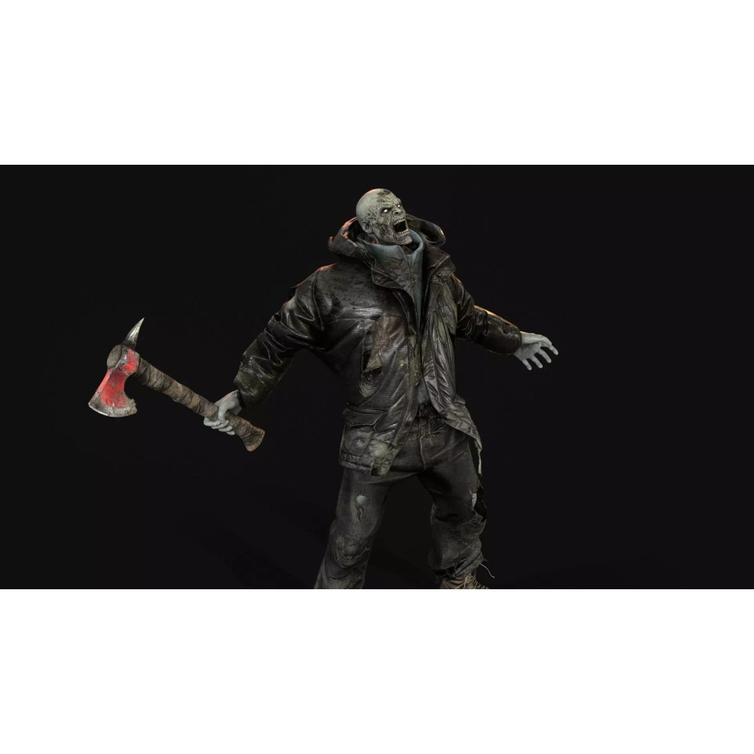 Zombie Juggernaut 3D Model – Low Poly Rigged Character for Games - View 26