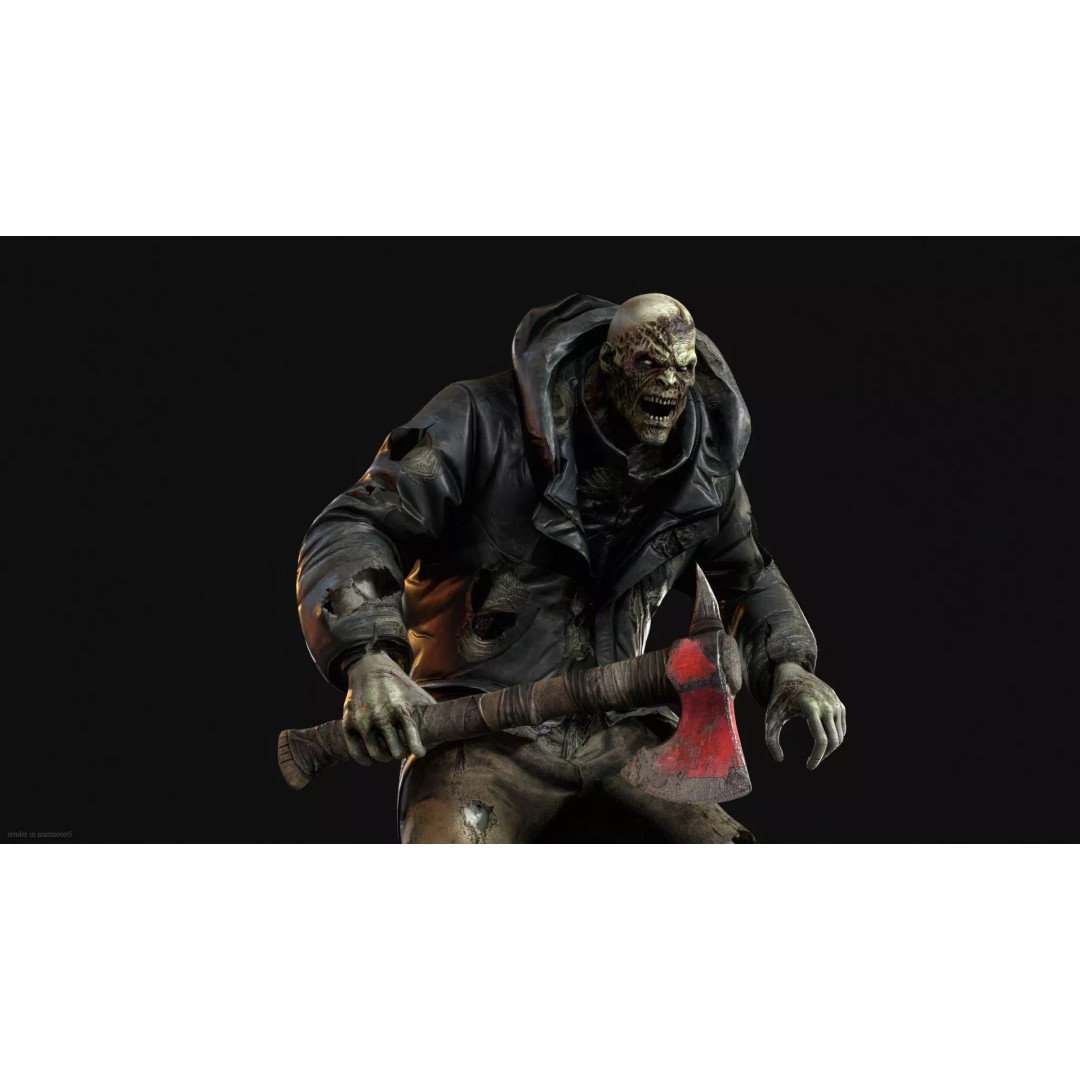 Zombie Juggernaut 3D Model – Low Poly Rigged Character for Games - View 3