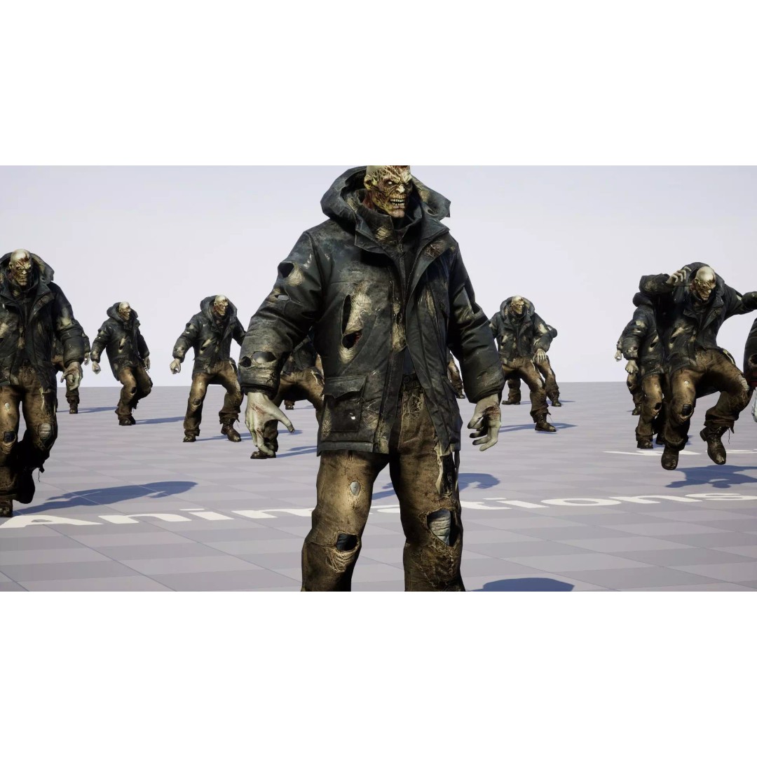 Zombie Juggernaut 3D Model – Low Poly Rigged Character for Games - View 30