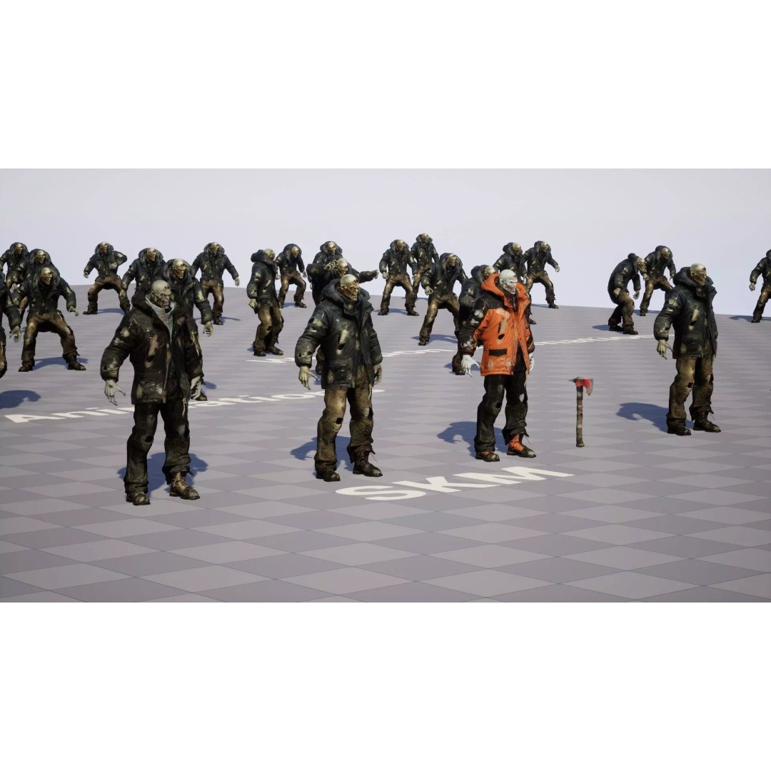 Zombie Juggernaut 3D Model – Low Poly Rigged Character for Games - View 31