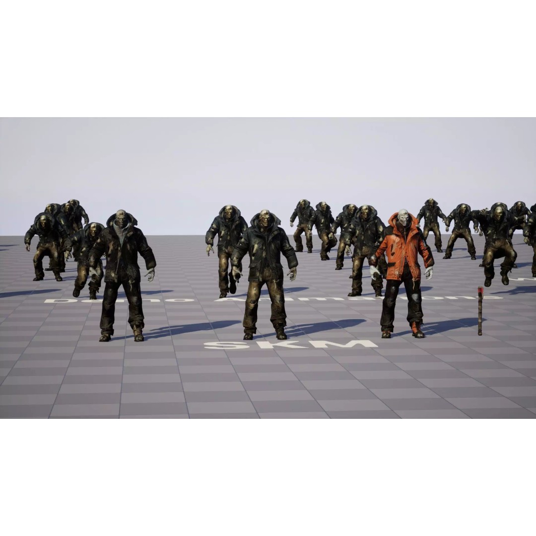 Zombie Juggernaut 3D Model – Low Poly Rigged Character for Games - View 32