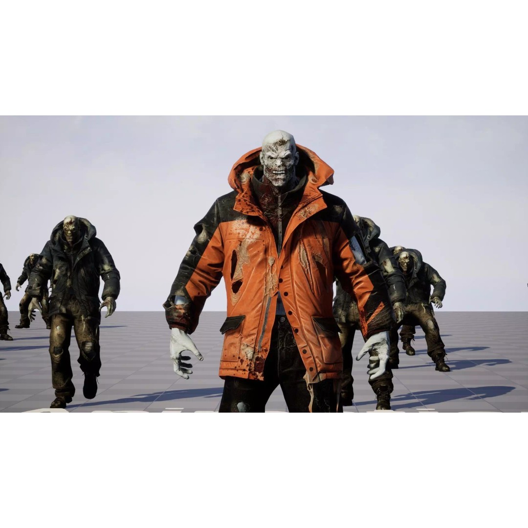 Zombie Juggernaut 3D Model – Low Poly Rigged Character for Games - View 34