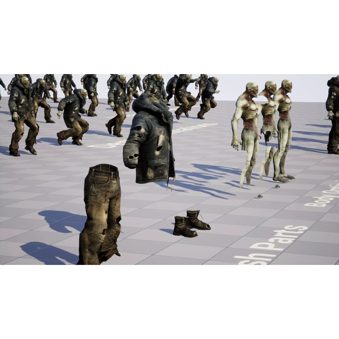 Zombie Juggernaut 3D Model – Low Poly Rigged Character for Games - View 35